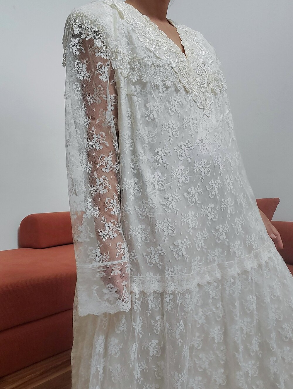 VINTAGE LACE DRESZ - Picture 5 of 10